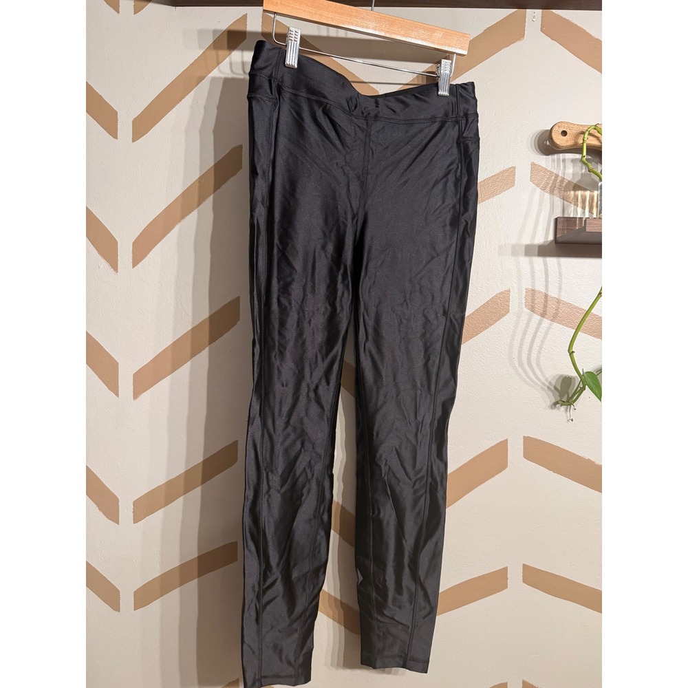 Lululemon Leggings Women 8 Black Shiny High Rise Activewear LW5GKAS